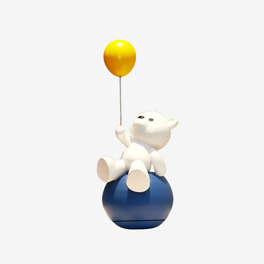 Bear Balloon Sculpture Resin Decor