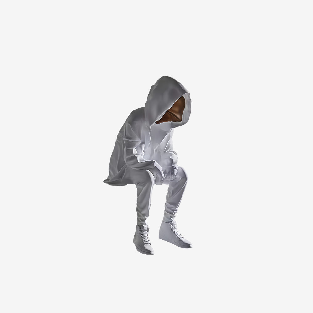 Hooded Figure Sculpture Resin