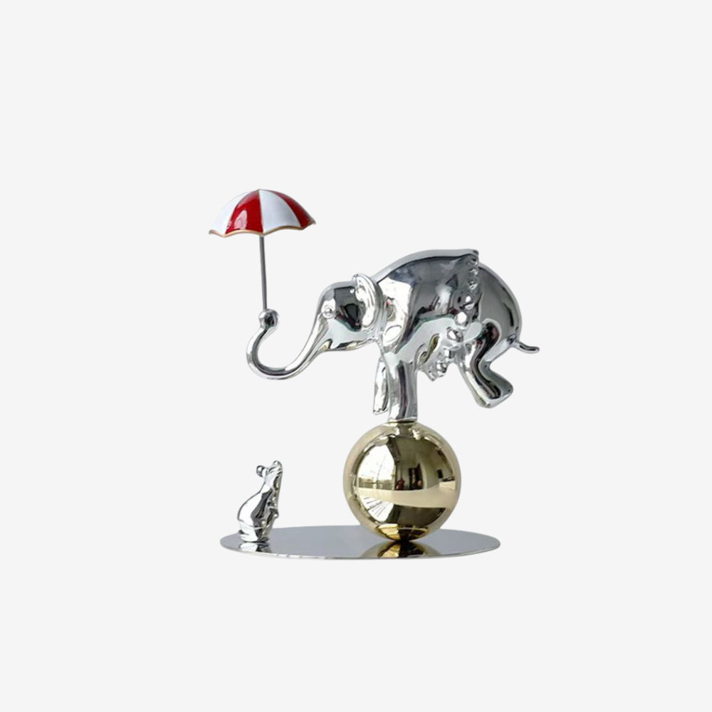 Elephant Balancing Sculpture Modern Décor