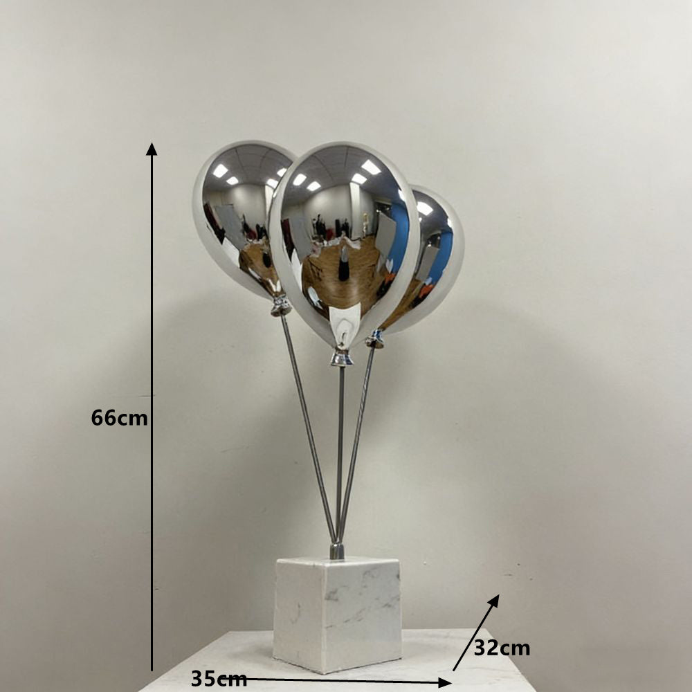 Silver Balloon Sculpture Luxury Decor