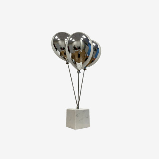 Silver Balloon Sculpture Luxury Decor