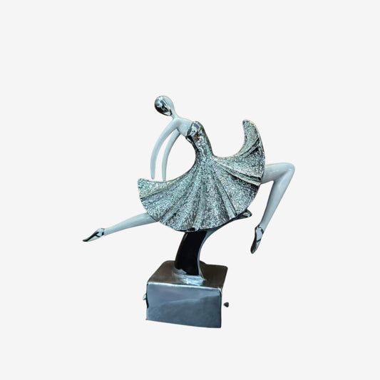 Abstract Dancer Sculpture Silver