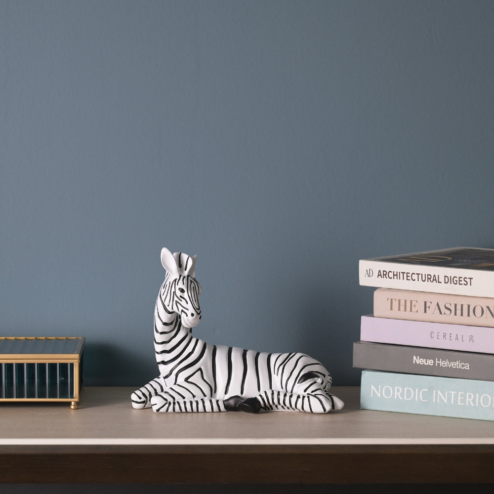 Monochrome Zebra Decorative Sculpture