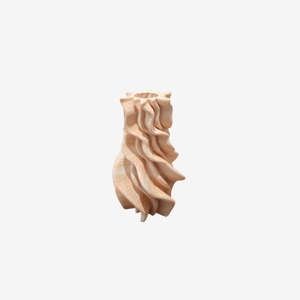 Organic Flow Ceramic Vase Beige
