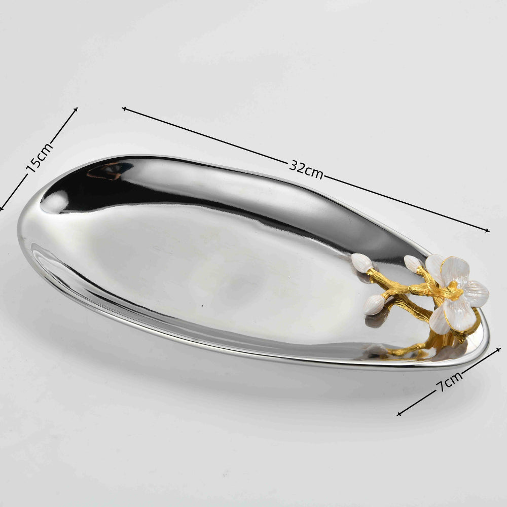 Floral Accent Serving Tray