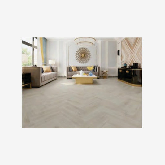 SPC Herringbone Flooring Lagoon White 5x127×620 mm with Underlay