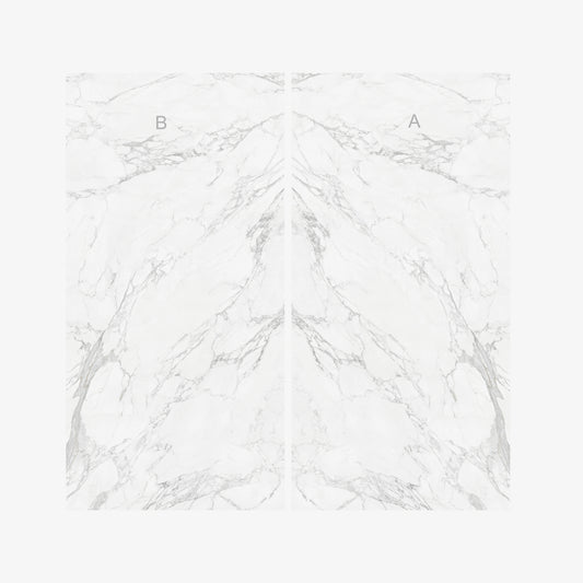 Spain Slab Techlam Calacatta White Polished Book Match