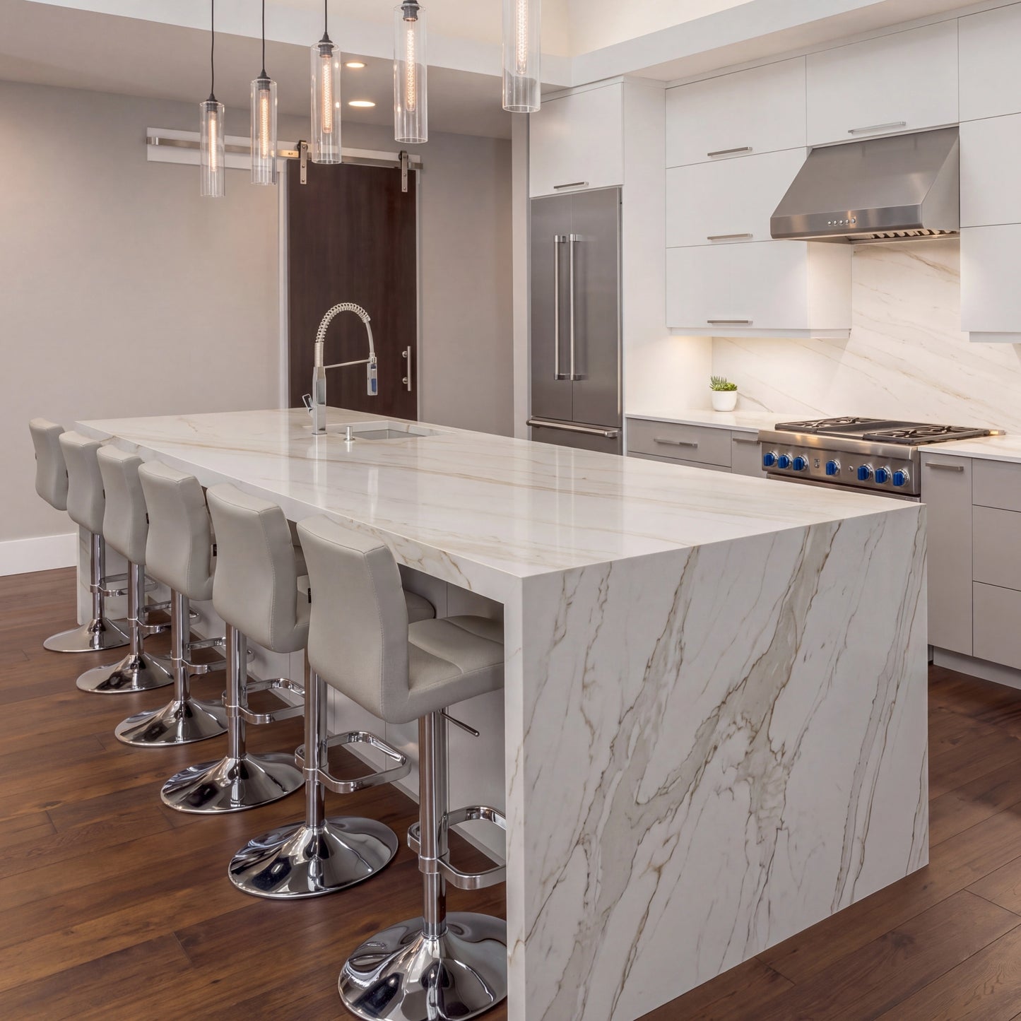 Spain Slab Techlam Bianco Lasa Polished Book Match
