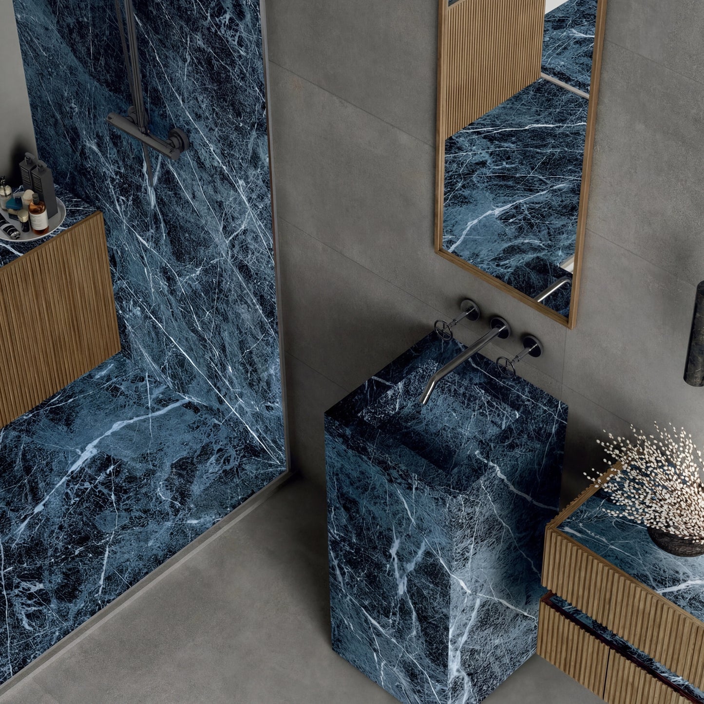 Italy Slabs Vero Bluemoon Book Match Polished