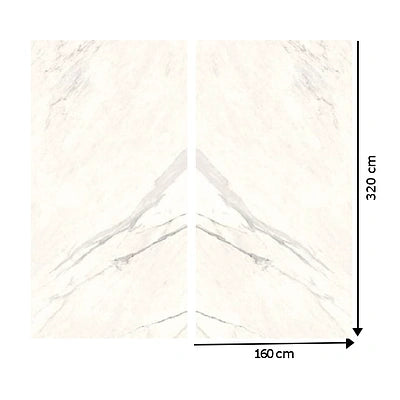 Italy Slabs Vero Calacatta White Book Match Polished