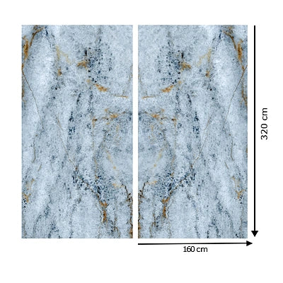 Italy Slabs Vero Quarzo Azzurro Book Match Polished
