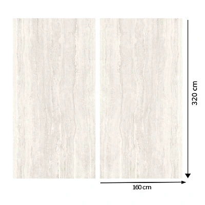 Italy Slabs Vero Travertino White Bookmatch Face A