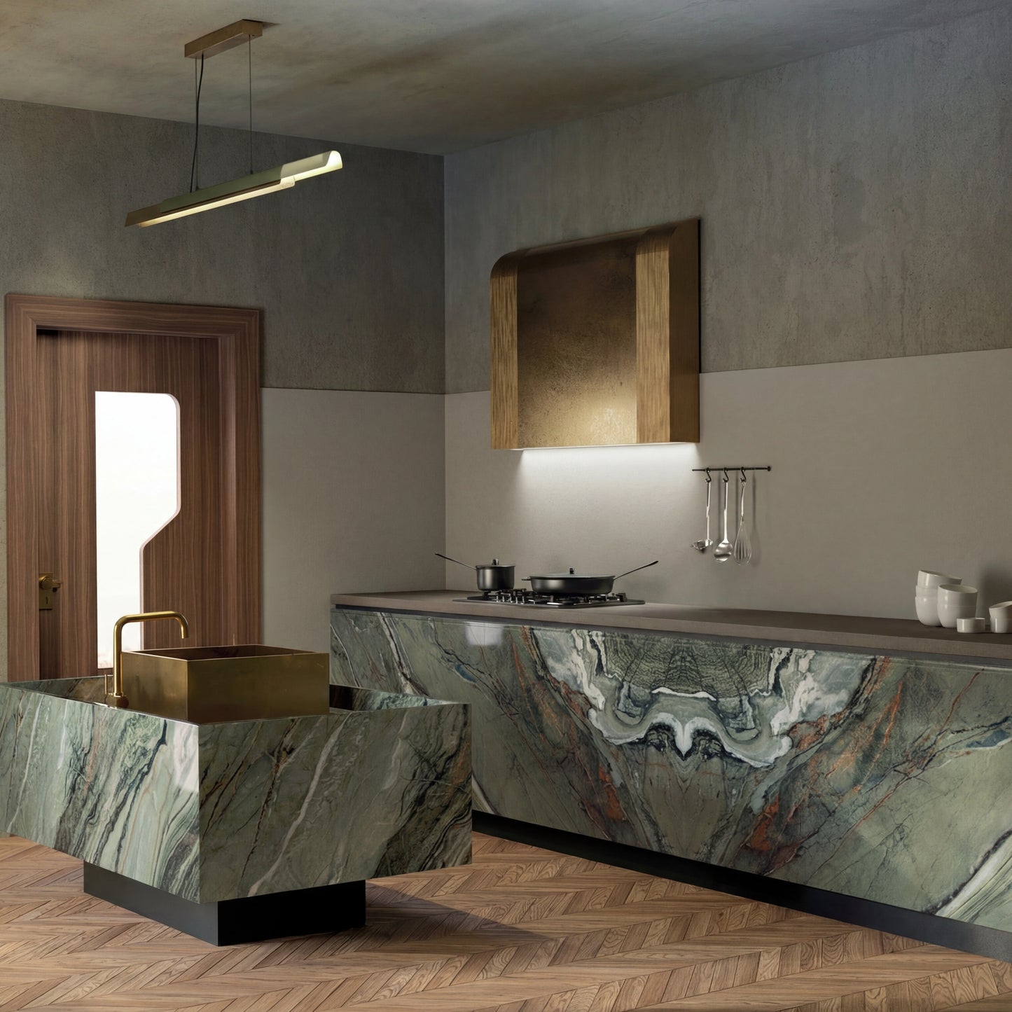 Italy Slabs Vero Green Majestic Bookmatch Polished