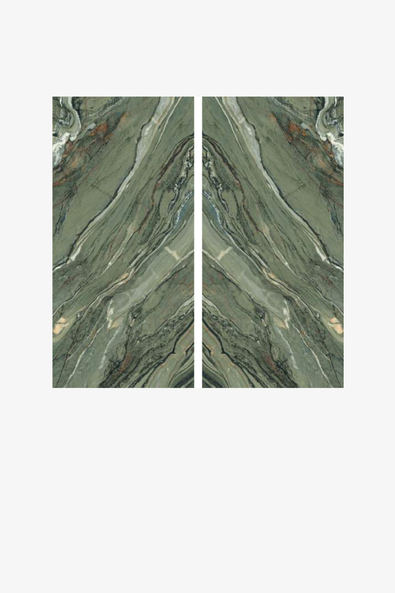 Italy Slabs Vero Green Majestic Bookmatch Polished