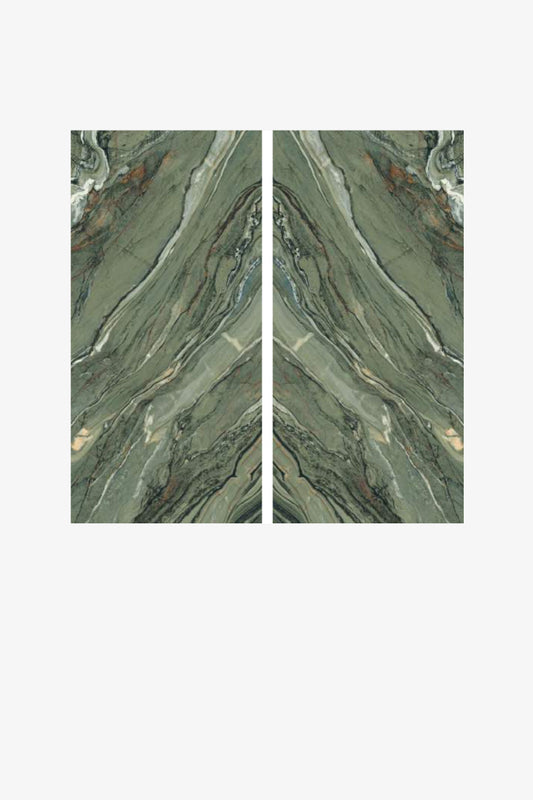 Italy Slabs Vero Green Majestic Bookmatch Polished