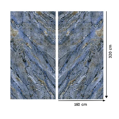 Italy Slabs Vero Azul Bahia Bookmatch Polished