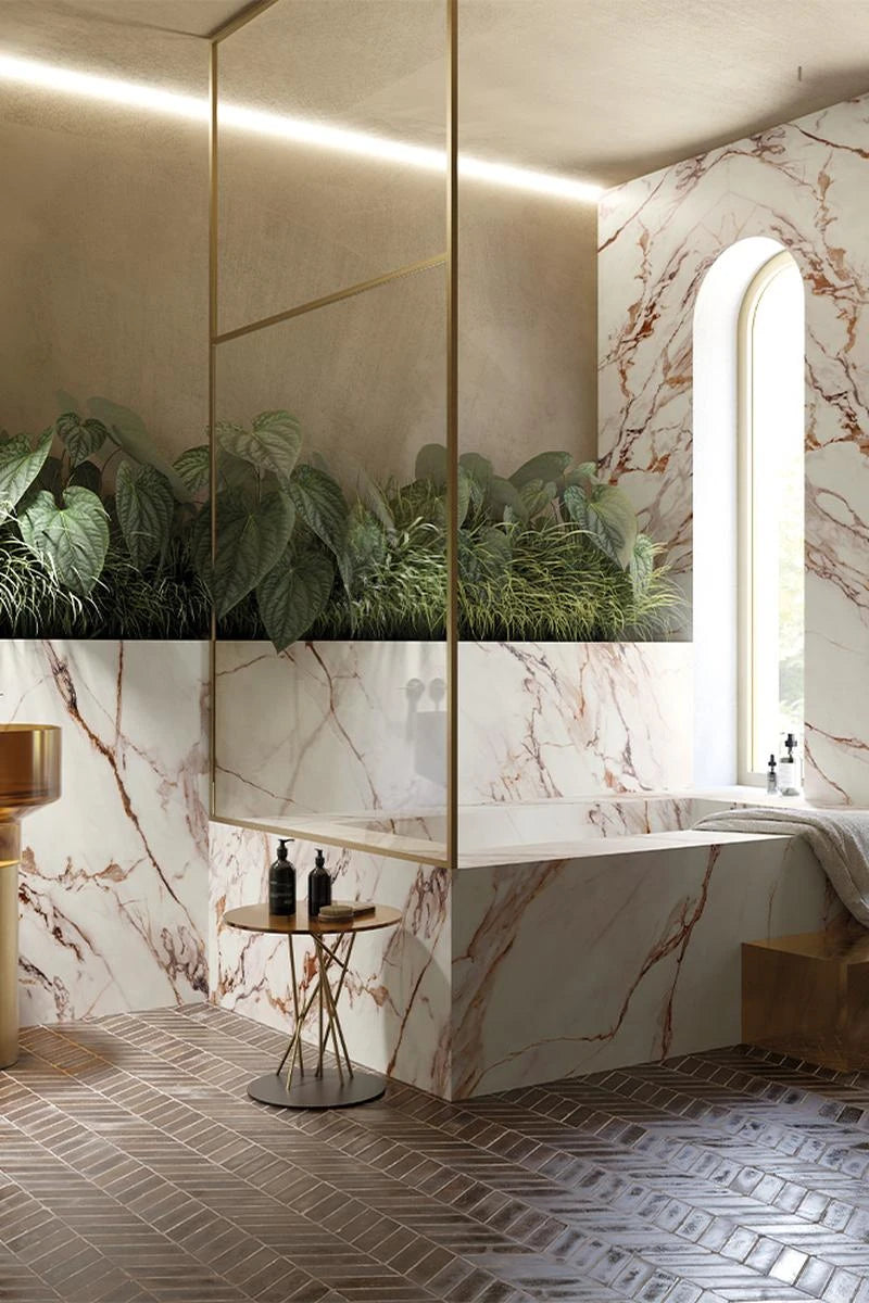 Italy Slabs Vero Light Red Calacatta Bookmatch Polished