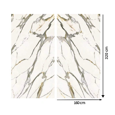 Italy Slabs Vero Calacatta Cream Light Bookmatch Polished