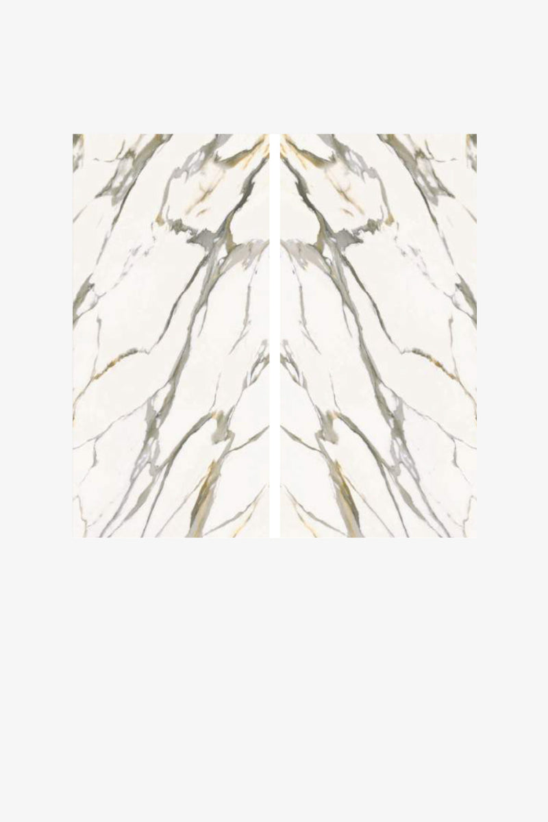 Italy Slabs Vero Calacatta Cream Light Bookmatch Polished