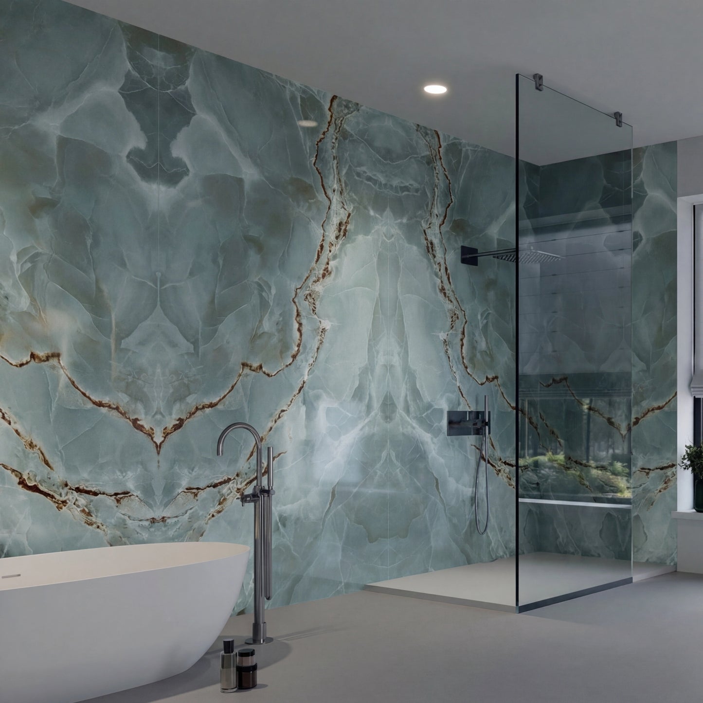 Italy Slabs Vero Onice Smeraldo Bookmatch Polished