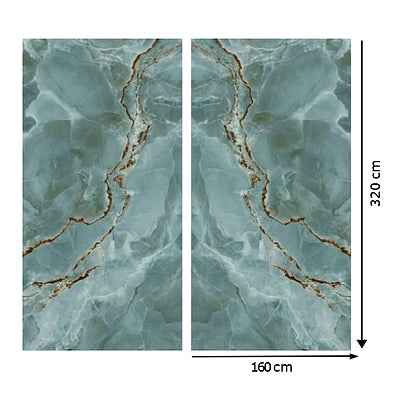 Italy Slabs Vero Onice Smeraldo Bookmatch Polished