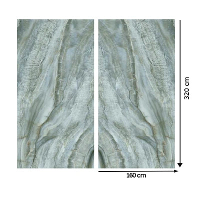 Italy Slabs Vero Glam Green Bookmatch Polished