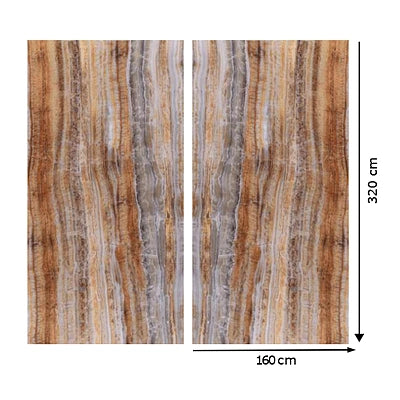 Italy Slabs Vero Orange Sapphire Bookmatch Polished