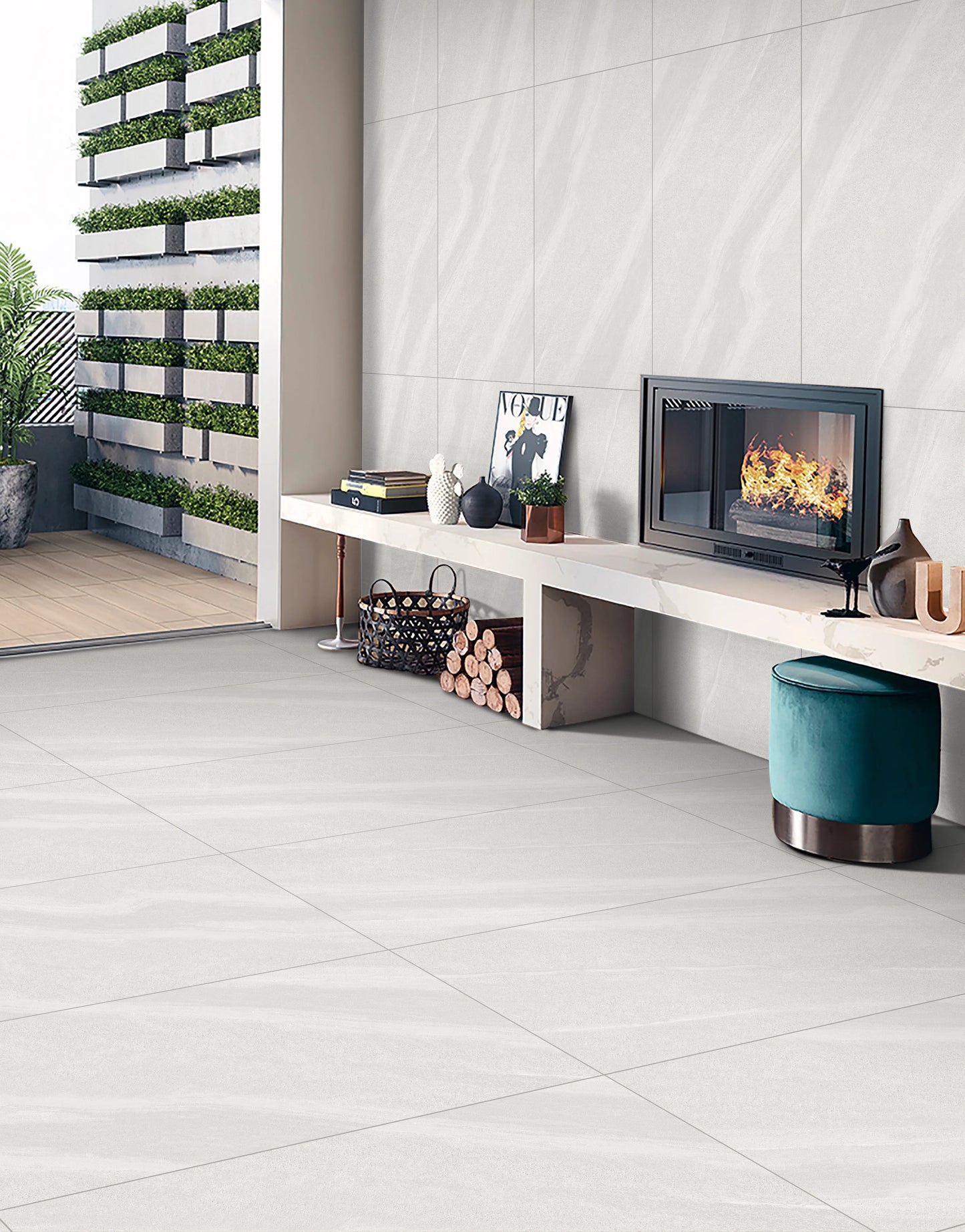 Indian Floor Tiles Vero Glanza Bianco Matt