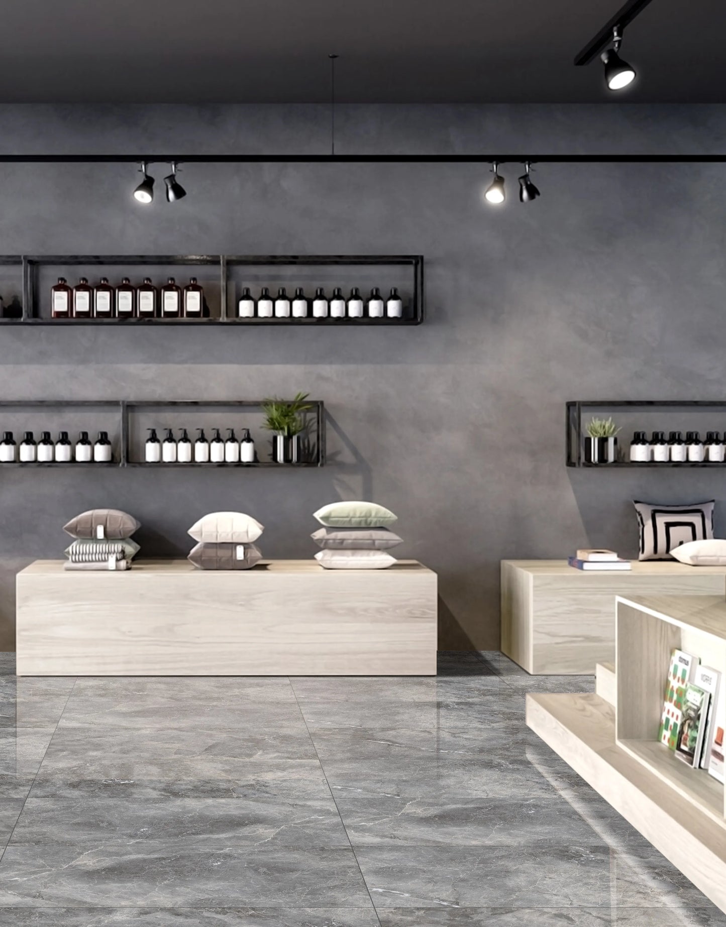 Indian Floor Tiles Vero Mersion Grey Polished