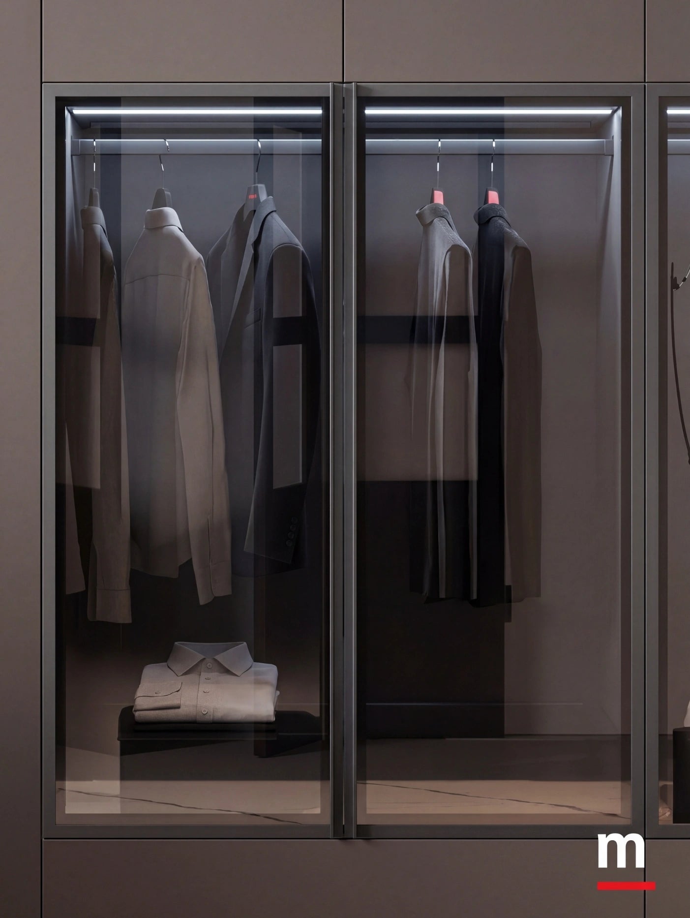 Libeccio and Foehn Wardrobe with Hinged Doors B372