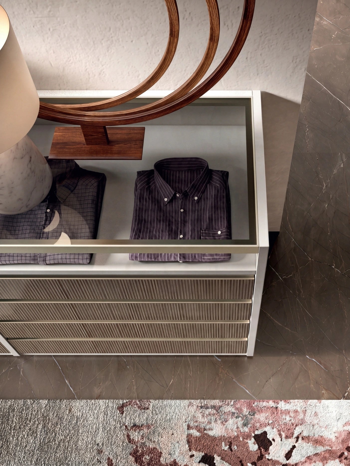 Modular Cabins Taurus Walk-In Wardrobe With Island T521