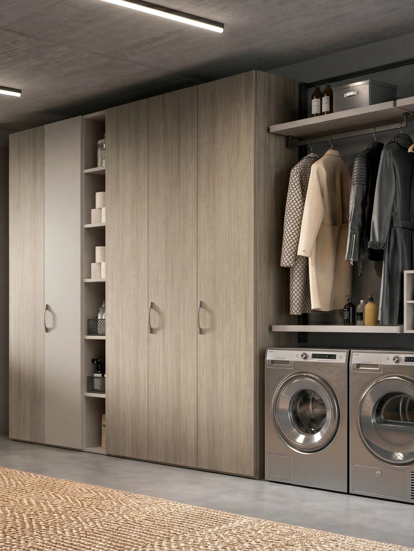 Wall Mounted Cabins Linear Walk-In Closet O425