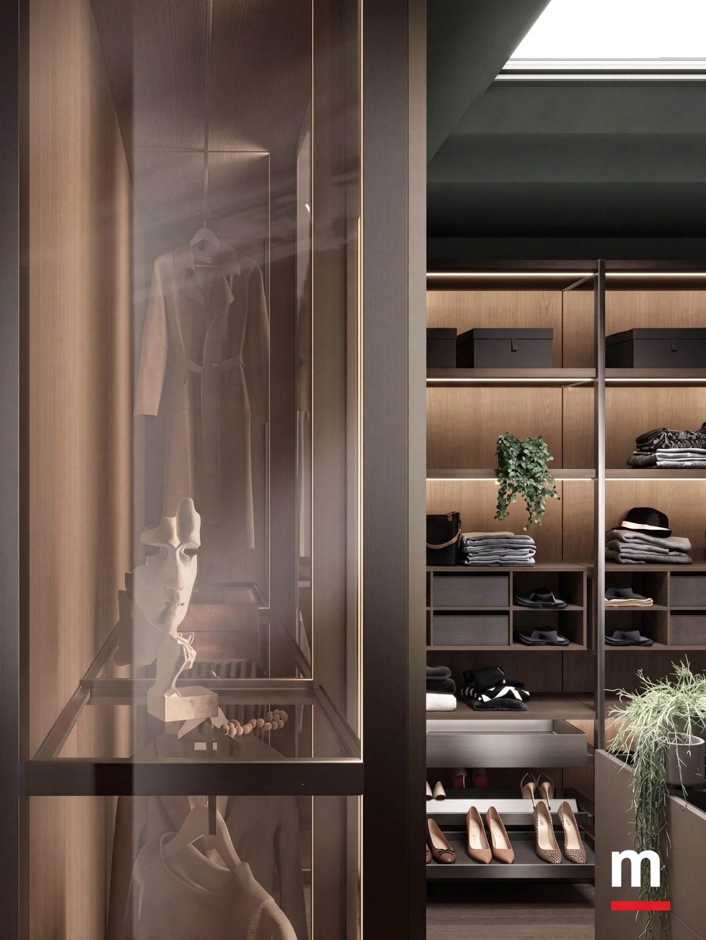 Shoulder Cabins Antares Walk-in Closet with Central Island A122