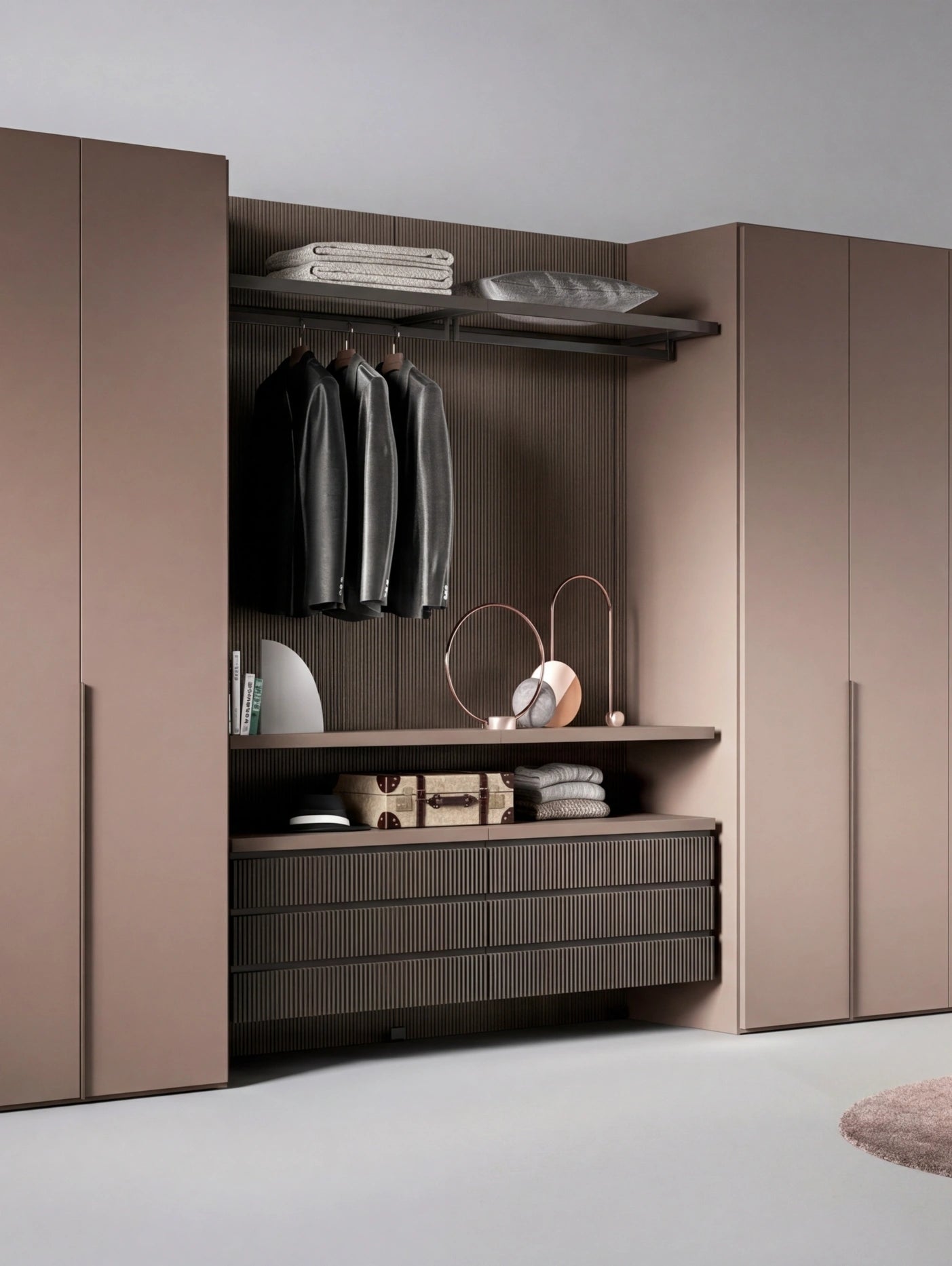Rack Cabins Gemini Walk-In Closet Between Two Hinged Wardrobes G225