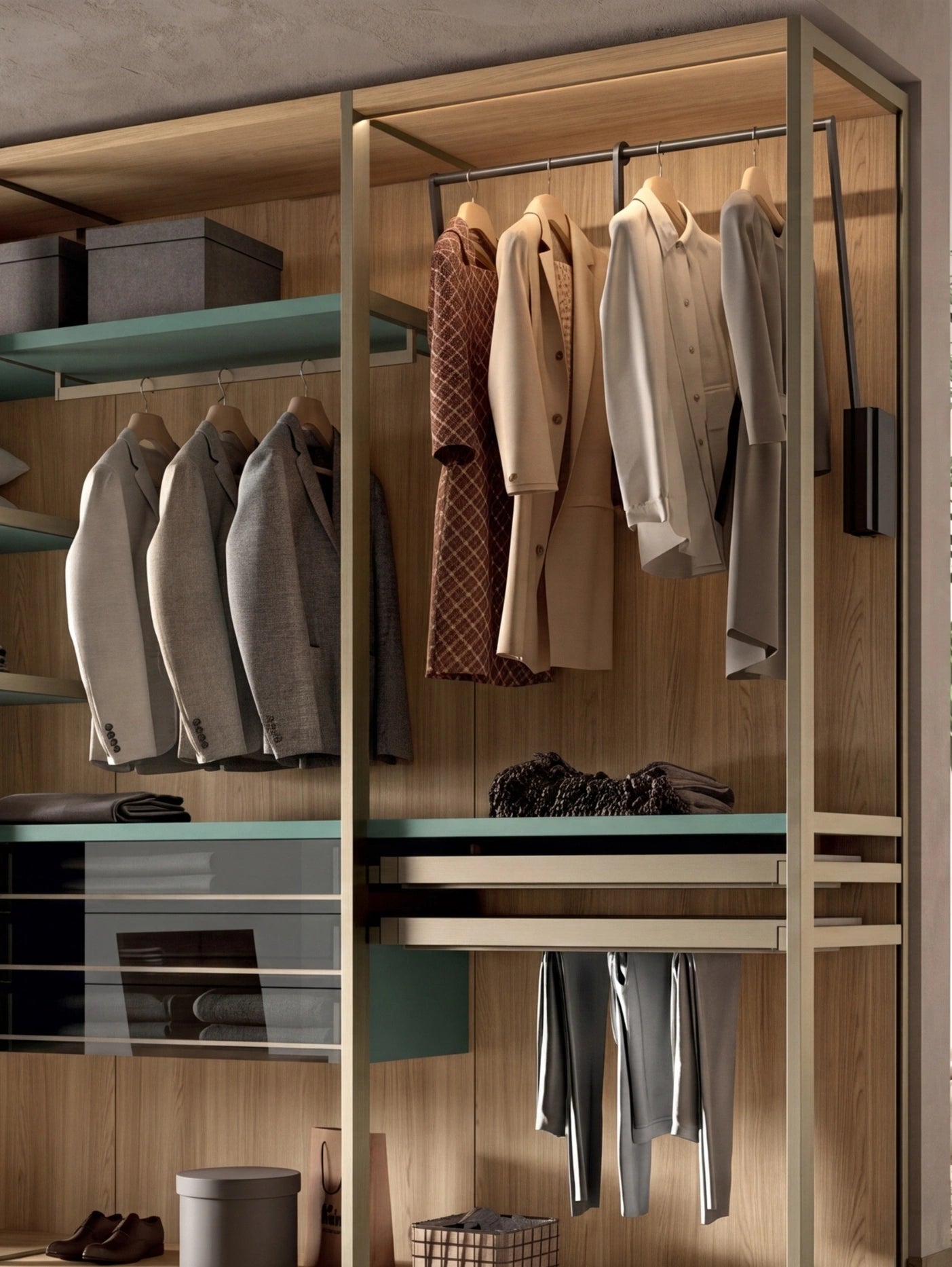 Shoulder Cabins Antares Walk-in Closet with Island A123