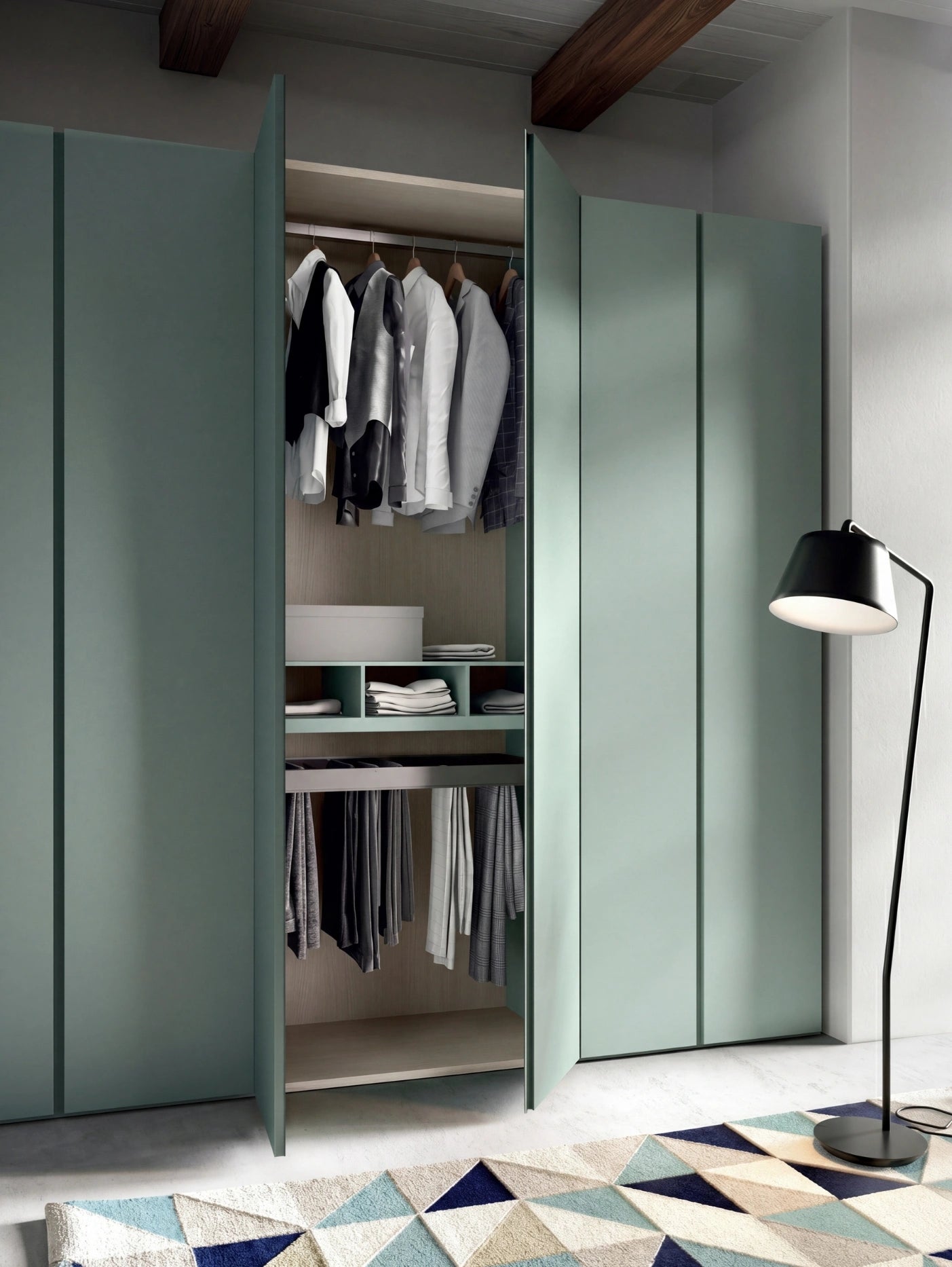 Libeccio & Bora Wardrobe with Hinged Doors B363