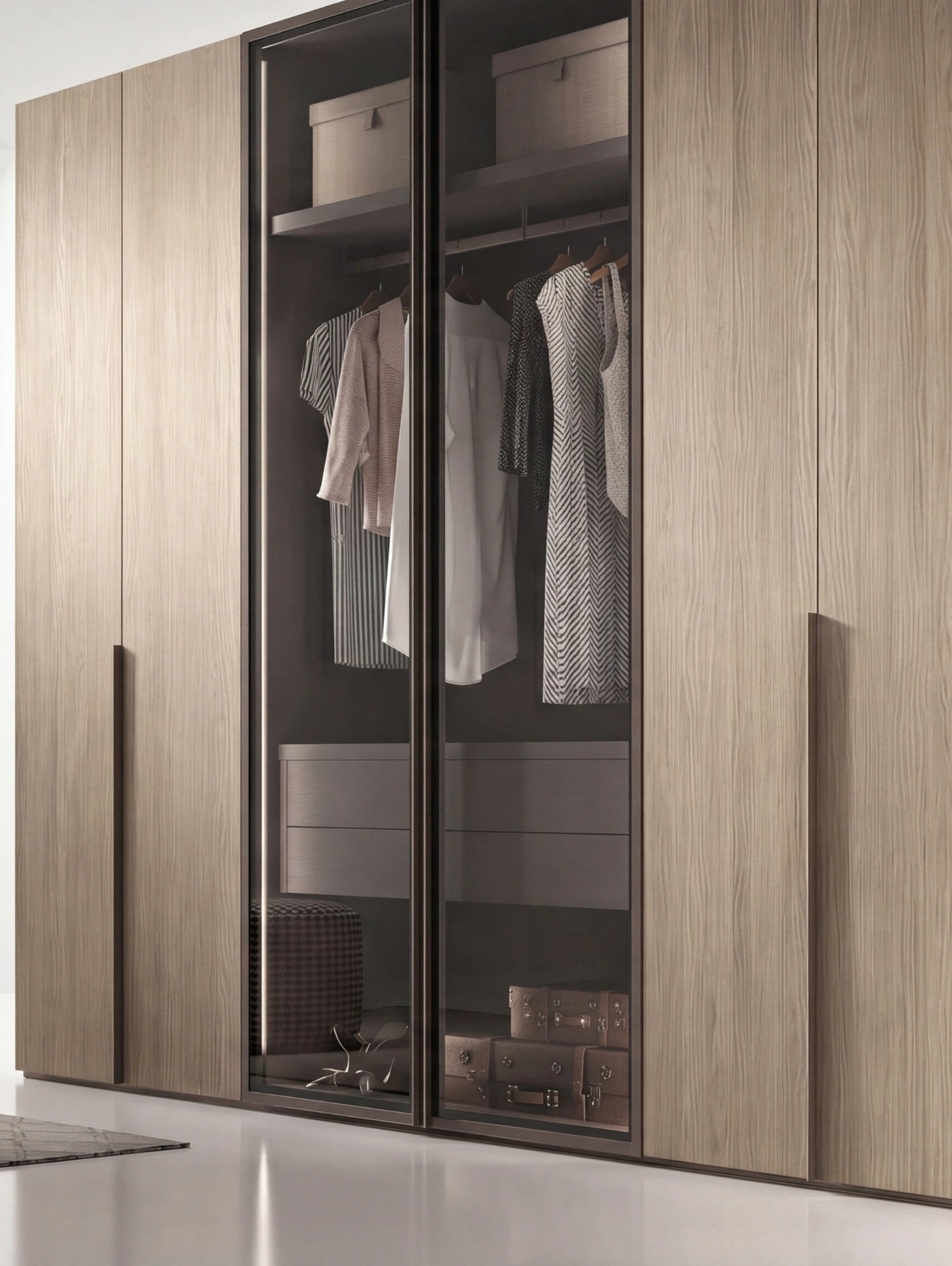 Libeccio and Foehn Wardrobe with Hinged Doors B371