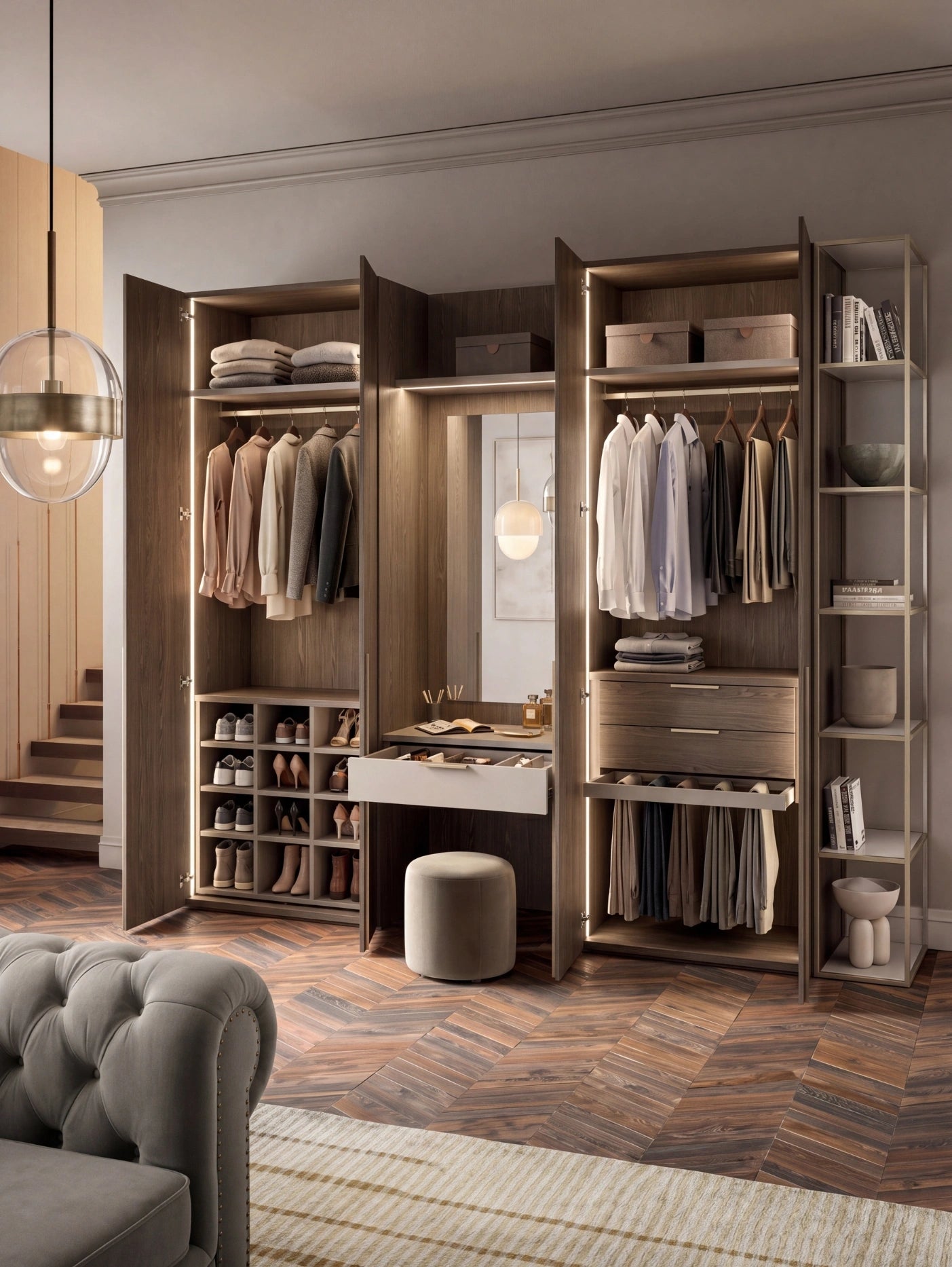 Utility Wardrobe with Hinged Doors Libeccio U451