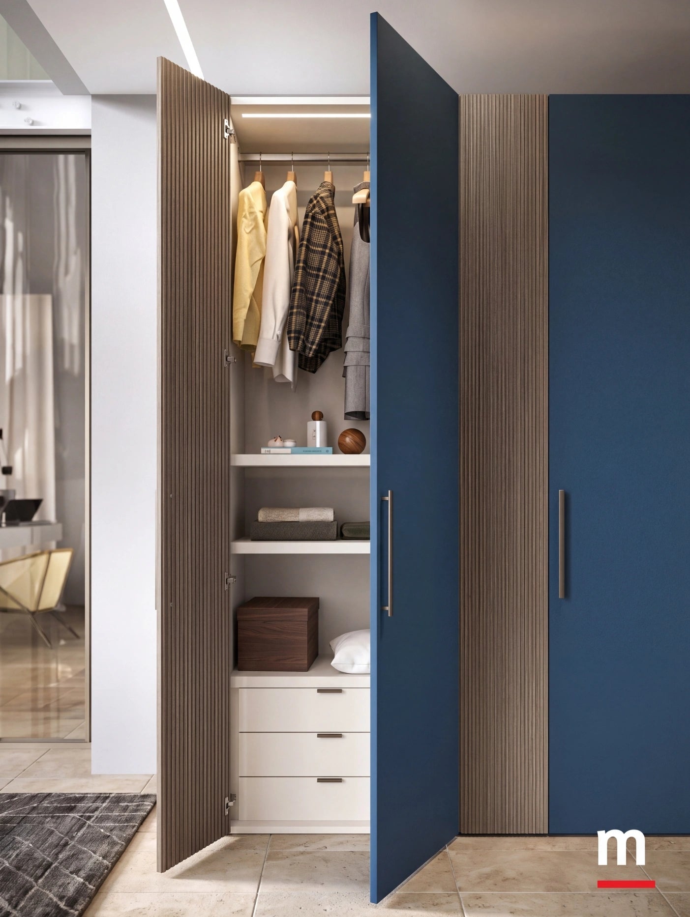 Libeccio Wardrobe with Hinged Doors B360