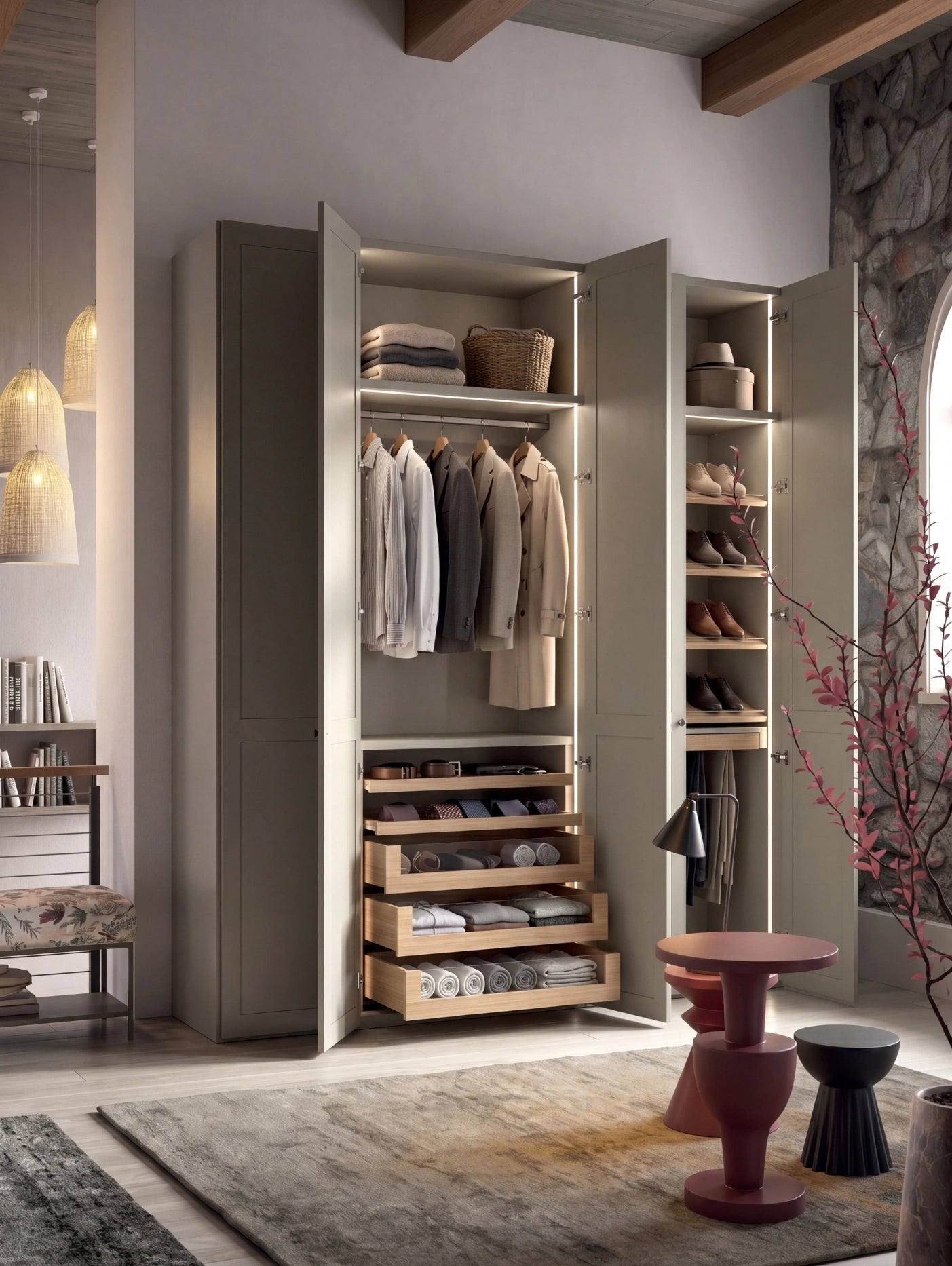 Zonda Wardrobe with Hinged Doors B369