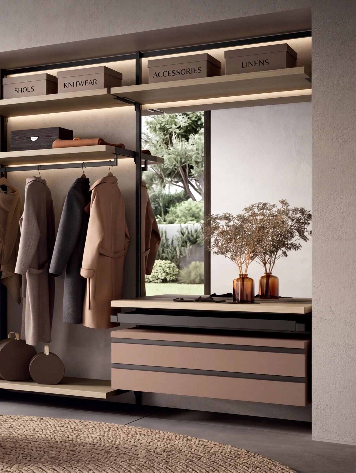 Wall Mounted Cabins Walk-In Wardrobe Orion Linear O421