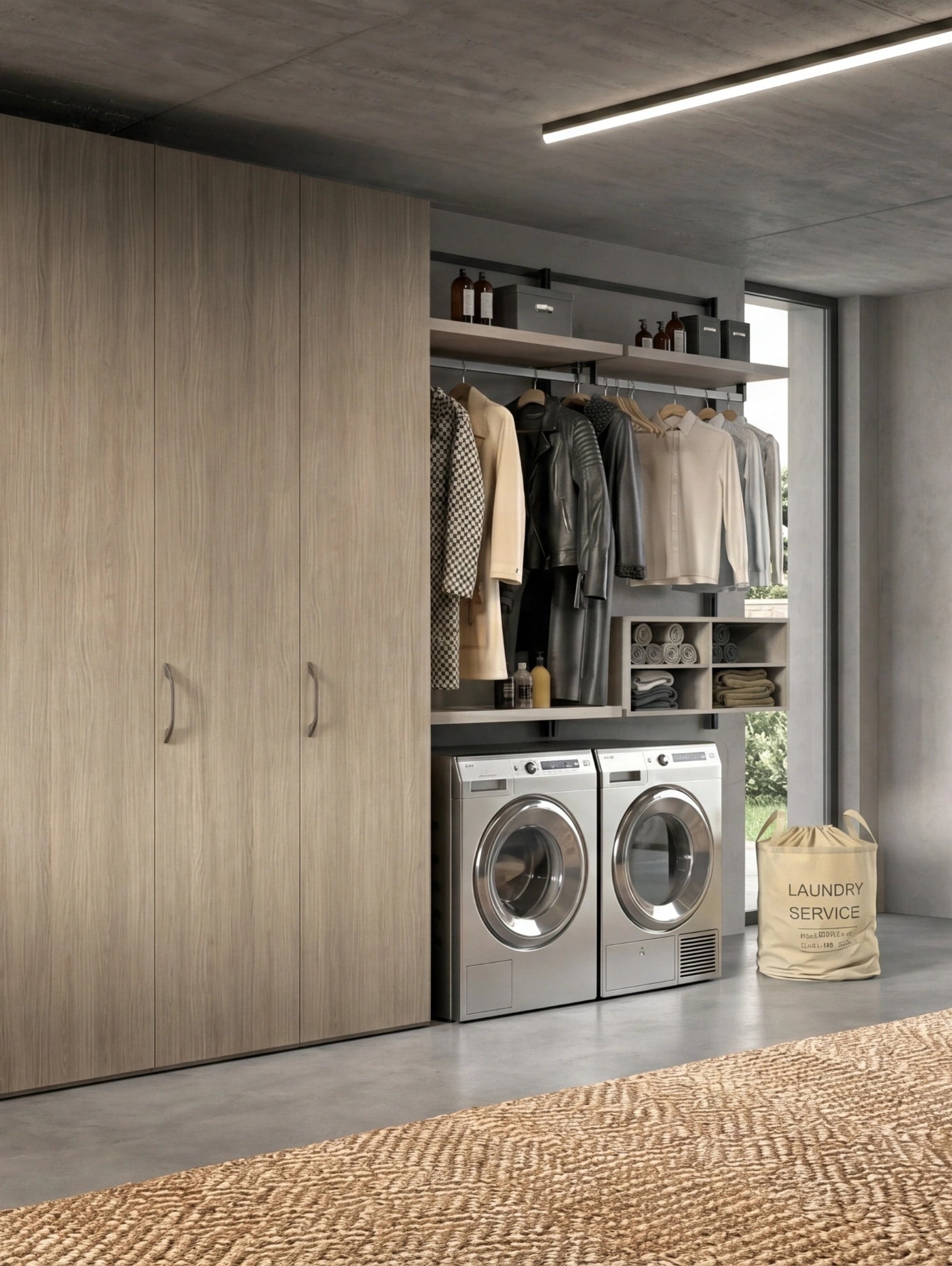 Wall Mounted Cabins Linear Walk-In Closet O425