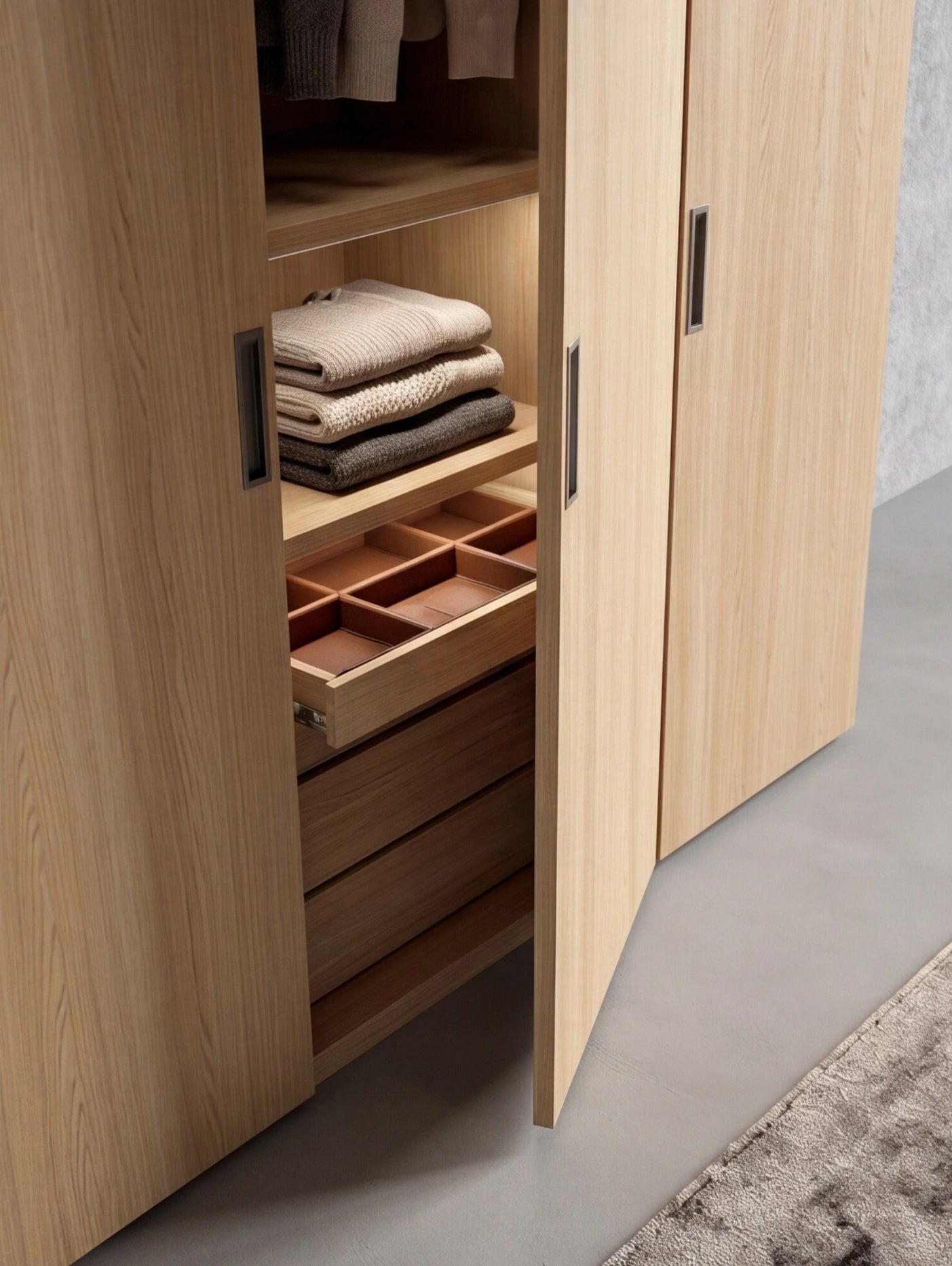Combi Wardrobe, Libeccio Hinged Doors and Levante Sliding Doors C257