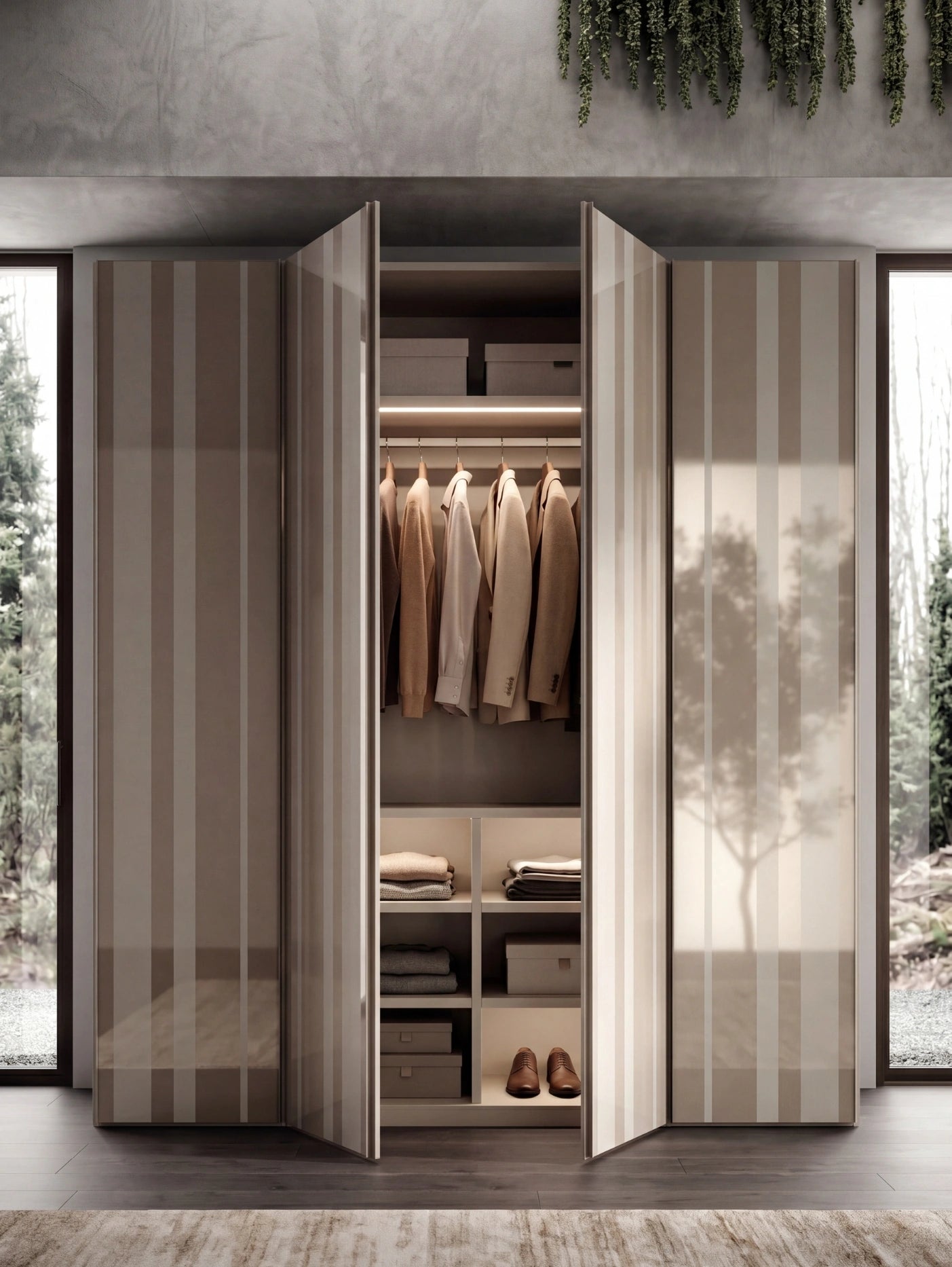 Levante and Levante Wardrobe with Hinged Doors B375