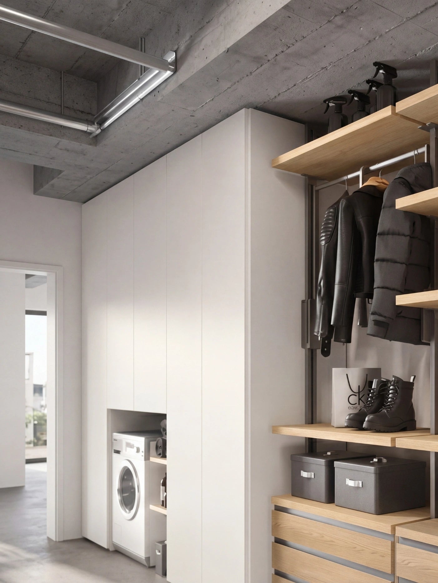 Cabin With Masts Virgo Walk-In Closet Between Two Hinged Wardrobes V326