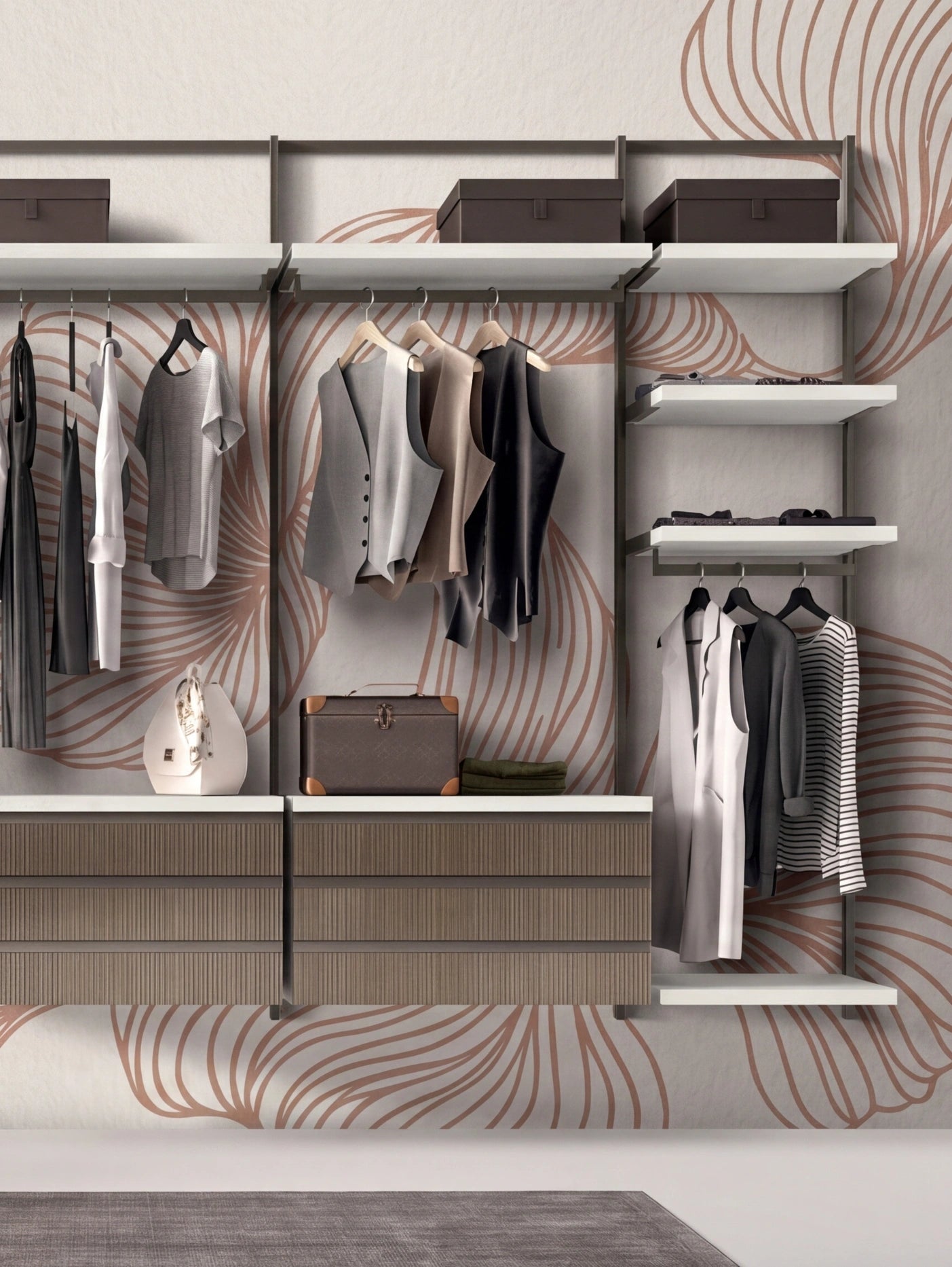 Wall Mounted Cabins Walk-In Wardrobe Orion Linear O422