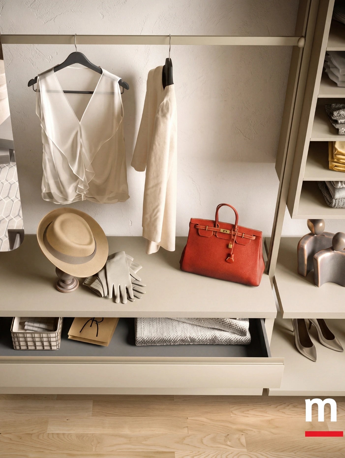 Cabin With Masts Virgo Linear Walk-In Closet V324
