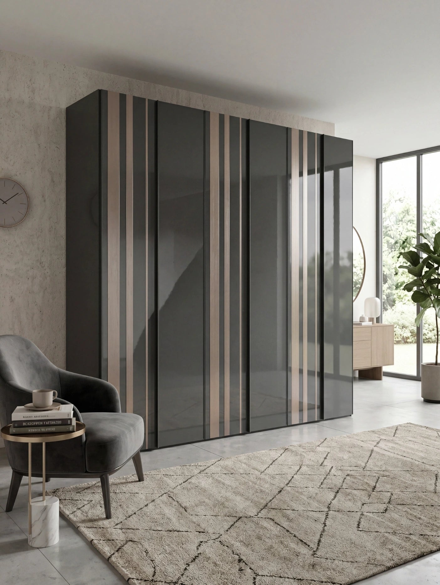 Levante Strip Wardrobe with Hinged Doors B377