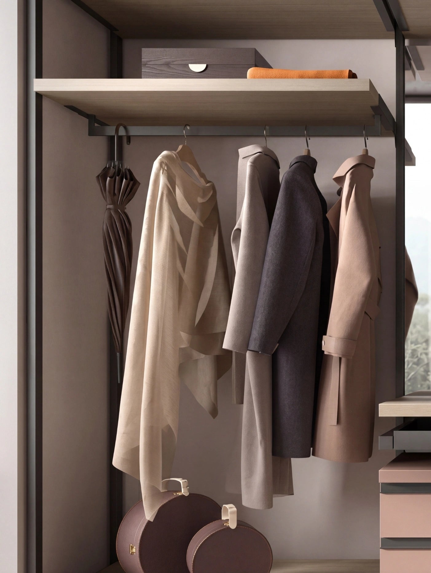 Wall Mounted Cabins Walk-In Wardrobe Orion Linear O421