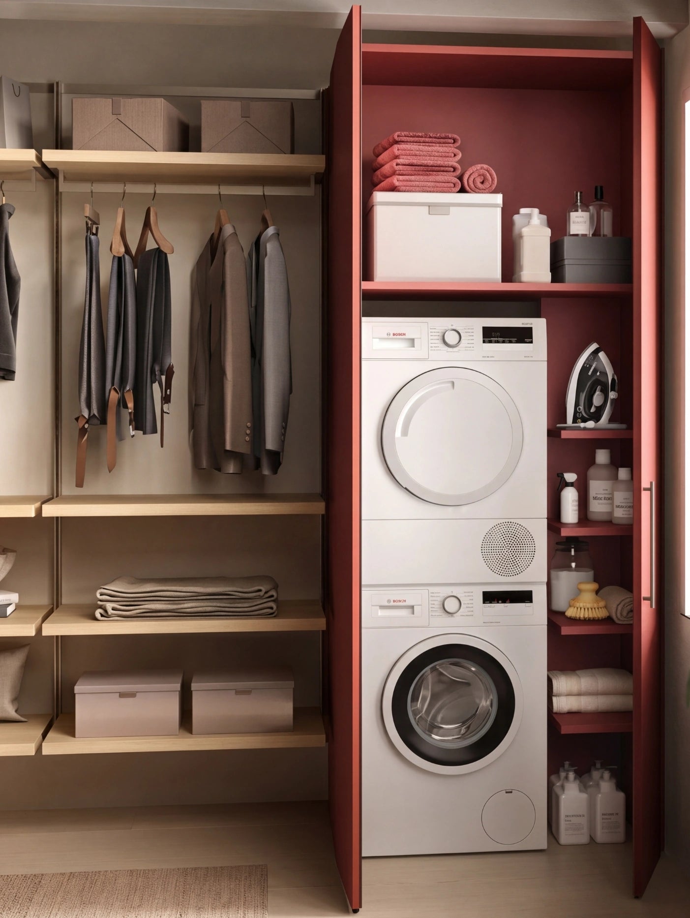 Wall Mounted Cabins Walk-In Wardrobe Orion Linear O424